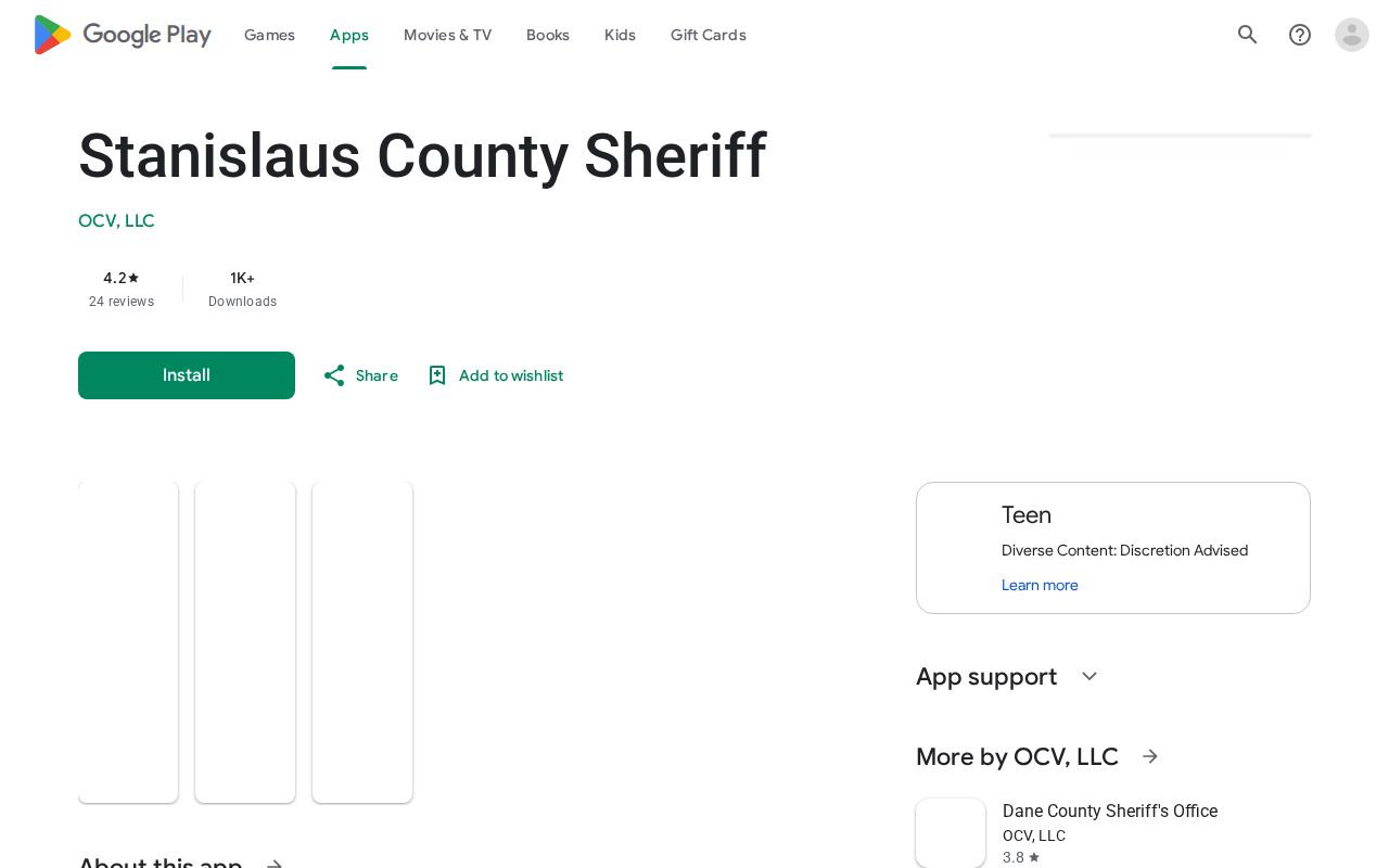 Stanislaus County Sheriff Android app information